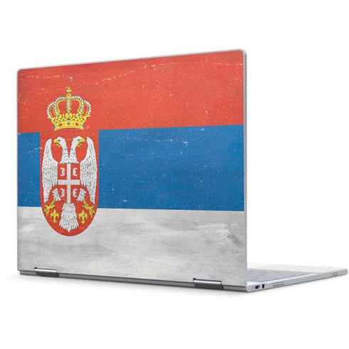 Serbia Flag Distressed Pixelbook Skin